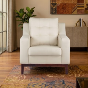 Bari Cream Leather Sofa