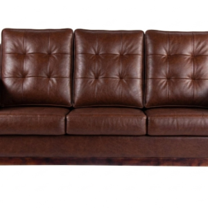Bari Brown Leather Sofa